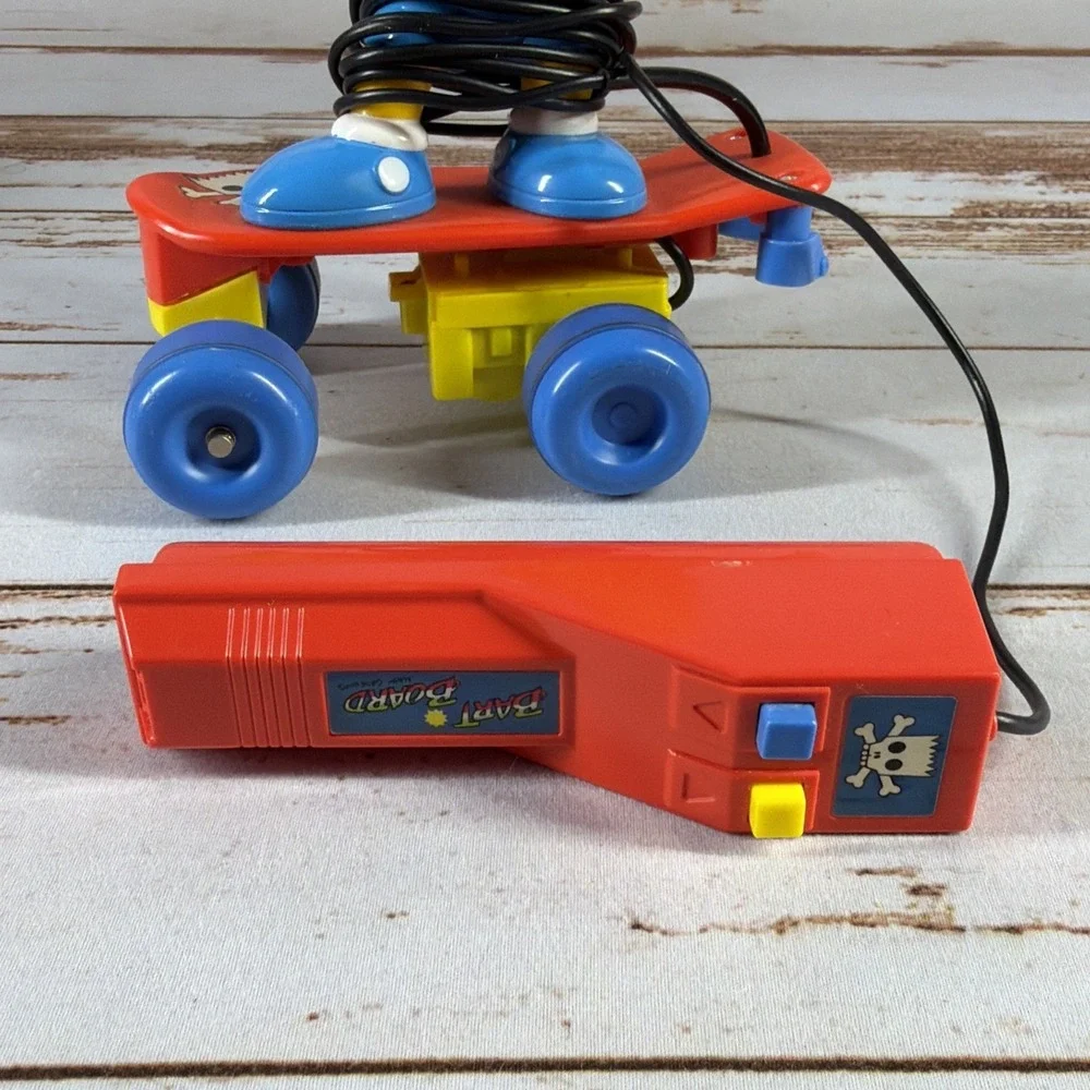 Vintage 90s ARCO Bart Simpson Skateboard Toy Cartoon Tested Works – Used